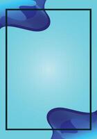 abstract wave blue vertical background vector