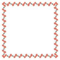 vector handdrawn spring floral frame concept