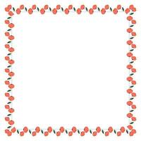 vector handdrawn spring floral frame concept