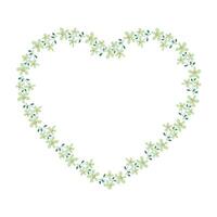 vector hand drawn flat design hearts border and frame