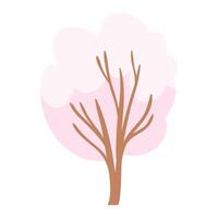 trees in hand drawn style on white background vector