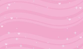 Vector hand drawn pink stripes and hearts background