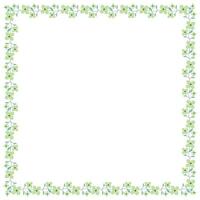 vector handdrawn spring floral frame concept