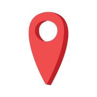 Map pin icon red location tag on white background vector