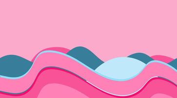 Pink and blue wave modern background vector