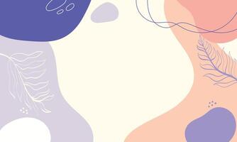 Hand drawn flat design abstract doodle background vector