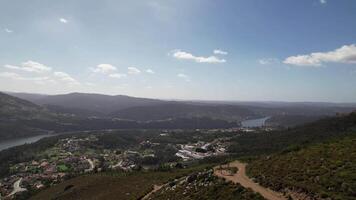 Aerial View Beautiful Nature of River Douro in Portugal video