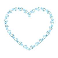 vector hand drawn flat design hearts border and frame