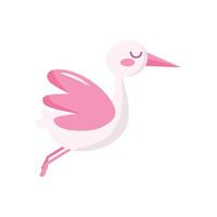 Vector cartoon drawing of a flamingo