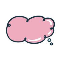 Vector speech bubble icon flat design isolated white background