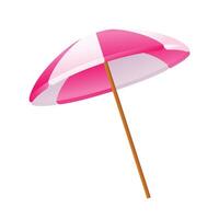 Vector beach umbrella on white background isolated