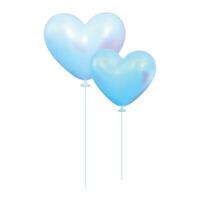 vector heart balloon on white background