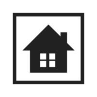 Vector house icon on white background