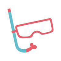 vector illustration of snorkel icon on white background