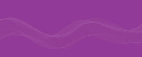 Purple background with flowing wave lines. Futuristic technology concept. Vector illustration