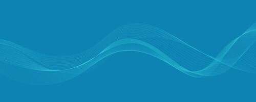 abstract blue background with waves vector