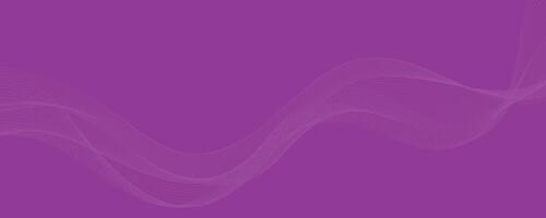 Purple background with flowing wave lines. Futuristic technology concept. Vector illustration