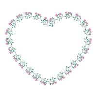 vector hand drawn flat design hearts border and frame