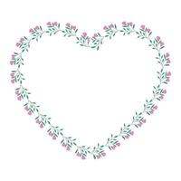 vector hand drawn flat design hearts border and frame