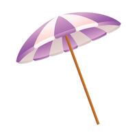 Vector beach umbrella on white background isolated