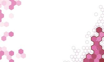 vector abstract white background with pink hexagonal shapes