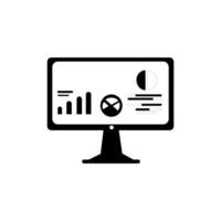 silueta diagrama computadora vector