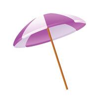 Vector beach umbrella on white background isolated