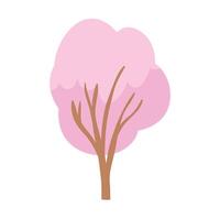 trees in hand drawn style on white background vector