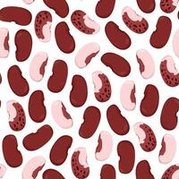 Seamless pattern of single red beans vector