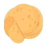 Empty round corn tortillas tacos vector