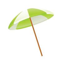 Vector beach umbrella on white background isolated