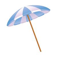 Vector beach umbrella on white background isolated