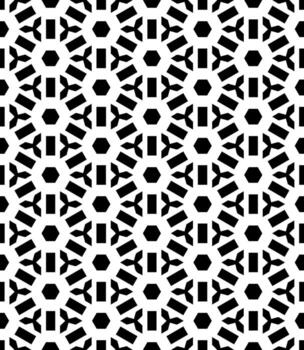 patrón abstracto sin costuras en blanco y negro. fondo y telón de fondo. diseño ornamental en escala de grises. vector