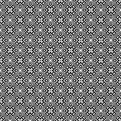 Black and white seamless abstract pattern. Background and backdrop. Grayscale ornamental design.