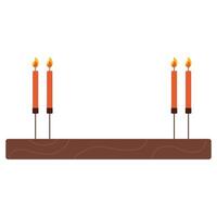 vector illustrator of candlestick on white background