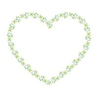 vector hand drawn flat design hearts border and frame