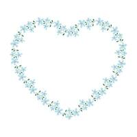 vector hand drawn flat design hearts border and frame
