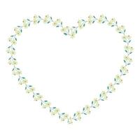 vector hand drawn flat design hearts border and frame