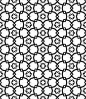 Black and white seamless abstract pattern. Background and backdrop. Grayscale ornamental design. vector