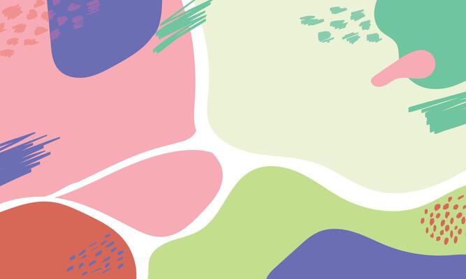 Hand drawn flat design abstract doodle background