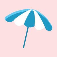 vector umbrella in beach isolated icon