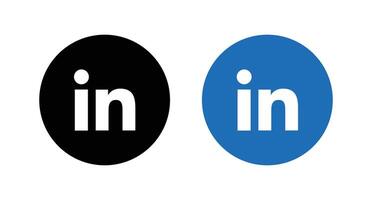 LinkedIn logo. LinkedIn Social media icon. vector