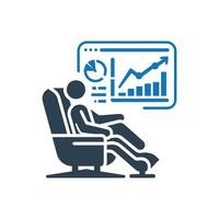 Reclining Chair Icon, Waiting room icon vector