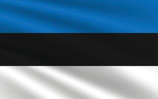 Estonia flag vector illustration. Estonia national flag. Waving Estonia flag.