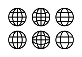 web icon vector. website icon or Globe icon set vector illustration.