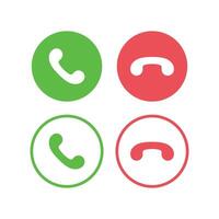 Phone call accept and decline buttons icon Vector illustration. Phone call symbol icon.