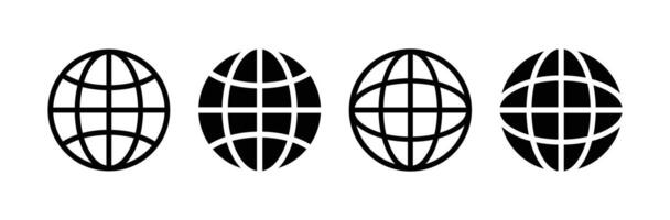 web icon vector. website icon or Globe icon set vector illustration.