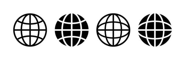 web icon vector. website icon or Globe icon set vector illustration.