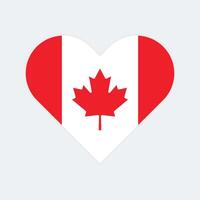 Canadá nacional bandera. Canadá corazón bandera icono. vector
