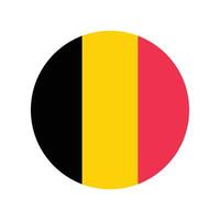 Belgium national flag vector illustration. Belgium Round flag.